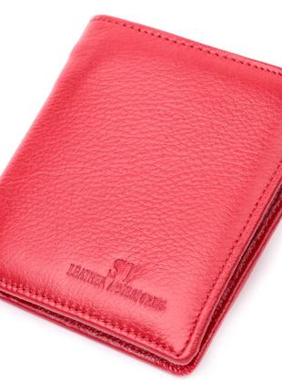 Яркий женский кошелек из натуральной кожи st leather 19465 красный