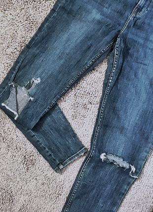 Модні рвані джинси висока посадка3 фото