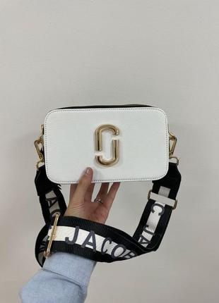 Женская сумка marc jacobs the snapshot white black