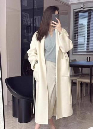 Новинка! пальто max mara черное/ молочное