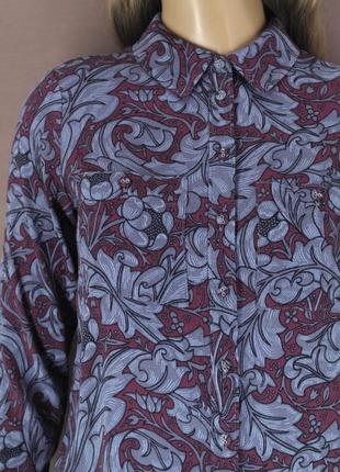 Оригинальная рубашка "next petite" с узором уильям моррис, uk10/eur38 и uk12/eur40.3 фото