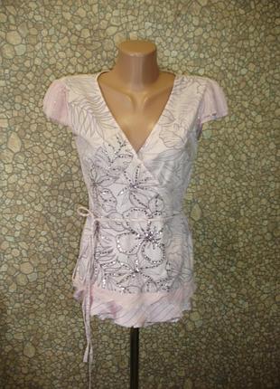 Легкая блуза  блузка с запахом   "vila ,,,," 44-46 р  индия