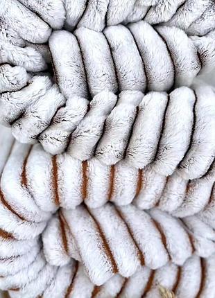 Покривало плед зефірка смужка