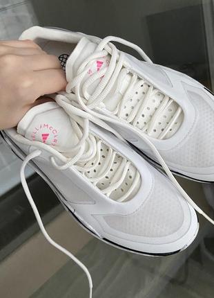 Кроссовки adidas by stella mccartney earthlight, спортивные белые на платформе ежедневные, пролет7 фото