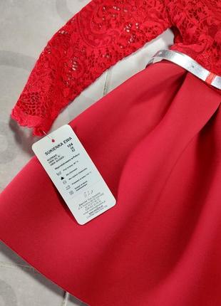 Красное платье для девочки 3-4 года3 фото