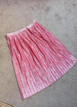 Плиссированная женская юбка миди