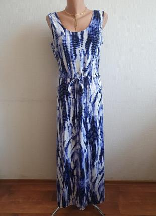 Макси платье сарафан из трикотажа capsule1 фото