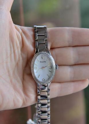 Супер ціна! класичний жіночий годинник-браслет з діамантами 60 шт. bulova5 фото