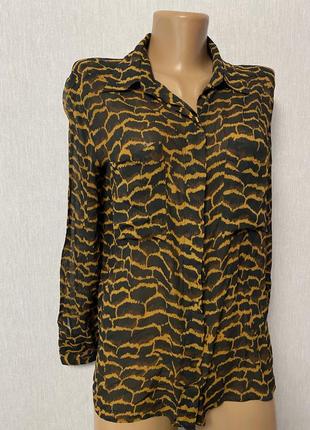 Massimo dutti блуза сорочка з накладними кишенями2 фото