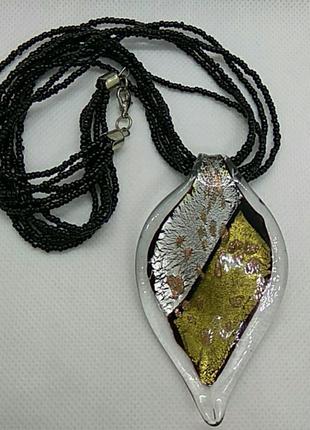 Вінтажне кольє з великобританії скло мурано.