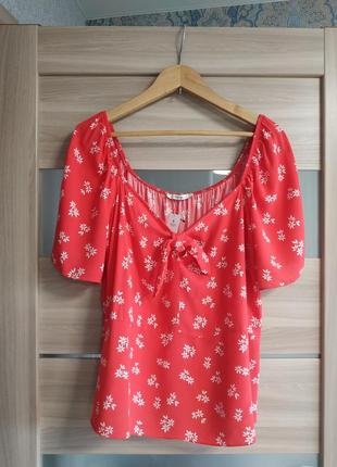 Новая актуальная блуза в цветы6 фото