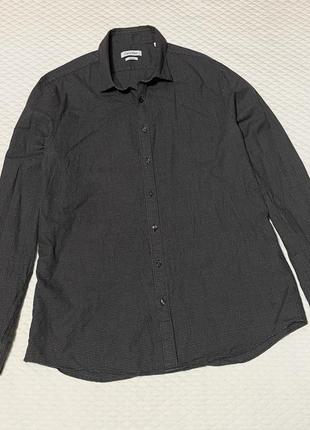 Модная рубашка в мелкую клетку  calvin TER klein original slim fit