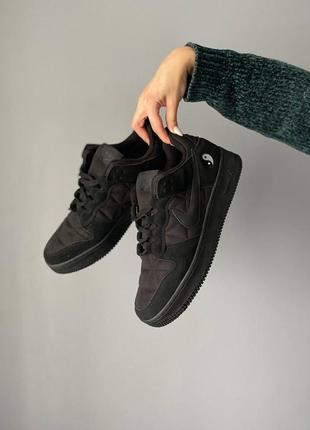 Чоловічі кросівки nike air force low black (термо