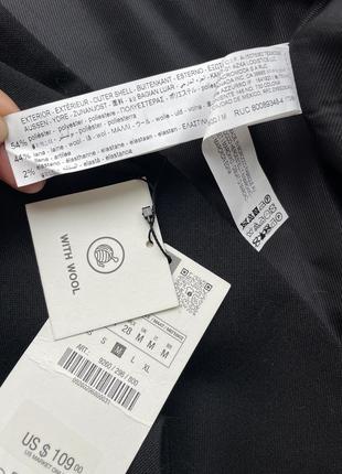 Чорний піджак із вовною та внутрішнім жилетом zara | 9260/296 🖇️ в наявності м2 фото