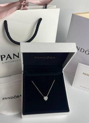 Pandora підвіска блискуче серце з ореолом6 фото