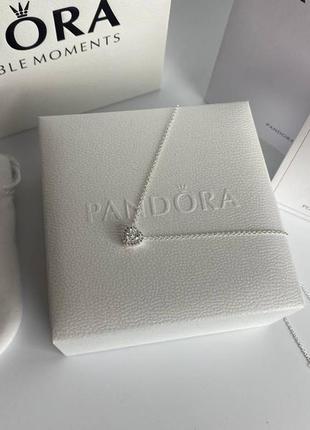 Pandora подвеска блестящее сердце с ореолом3 фото