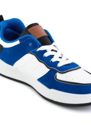 Стильные белые синие кроссовки кеды криперы модные4 фото