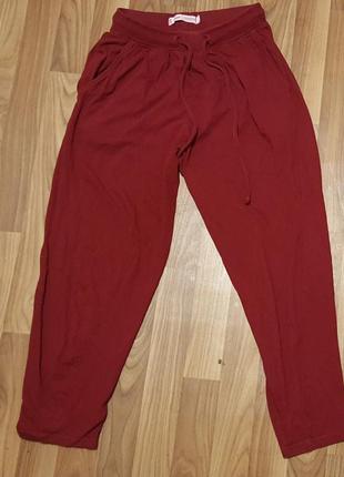 Брюки домашние бордовые