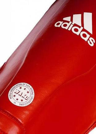 Захист гомілки та стопи з ліцензією wako semi contact  ⁇  червона  ⁇  adidas wakob01 s4 фото