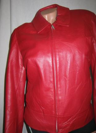 Молодіжна жіноча шкіряна куртка principles розмір 10 (42-44) б/в3 фото