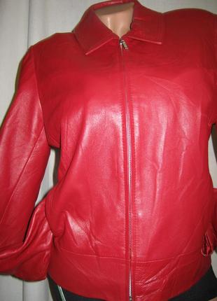 Молодіжна жіноча шкіряна куртка principles розмір 10 (42-44) б/в7 фото