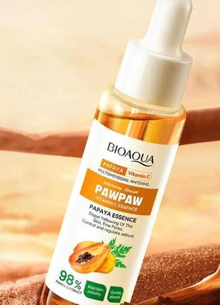 Cыворотка для лица с экстрактом папайи bioaqua pawpaw vitamin для сужения пор, 30 мл