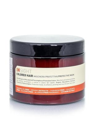 Маска для захисту кольору пофарбованих волосся insight colored hair mask protective