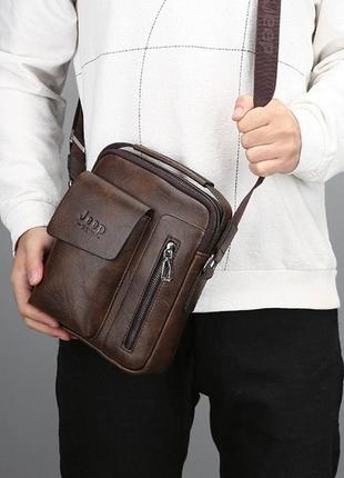 Чоловіча сумка-планшет jeep повсякденна на плече, барсетка сумка-планшет для чоловіків екошкіра джип4 фото