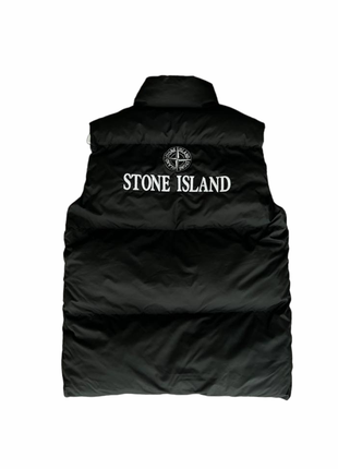 Чоловічий жилет stone island waistcoat black.1 фото