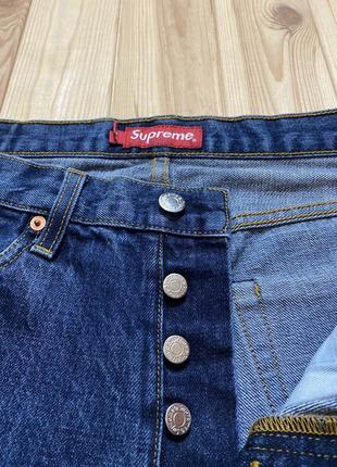 Оригинальные джинсы supreme selvage slim fit jeans5 фото