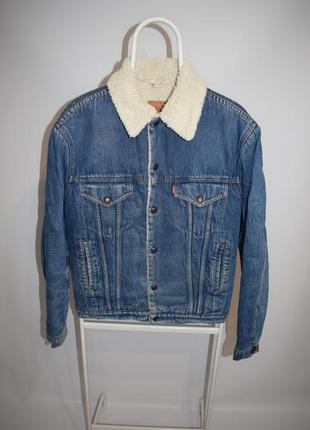 Куртка джинсовка с мехом шерпа levis