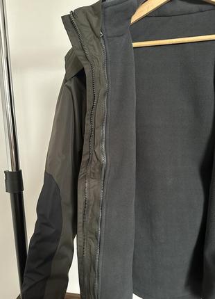 Тепла куртка витрівка на мембрані 2 в 1 з флісовою кофтою jack wolfskin4 фото