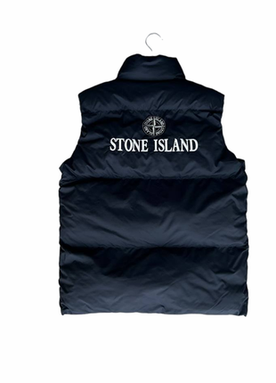 Мужской жилет stone island waistcoat dark blue.