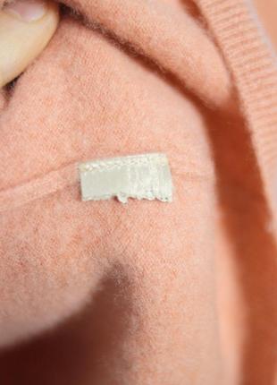 100% кашемир massimo dutti свитер женский розовый персиковый v образный воротник вырез кашемировый женская кофта zara marks spencer h&m bershka7 фото