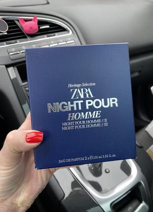 Набір парфумів zara night pour 100+100ml