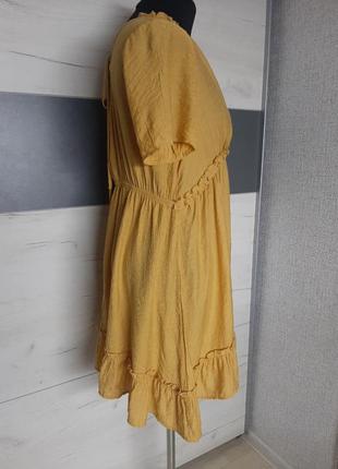 Сукня гірчичного кольору жатка плаття для вагітних сарафан розмір l2 фото