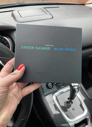 Набор zara green savage &amp; blue spirit