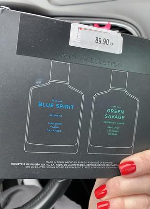 Набор zara green savage &amp; blue spirit4 фото