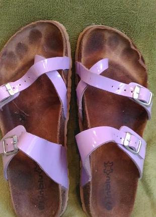 Ортопедичні босоніжки типу birkenstock inblue шкіра