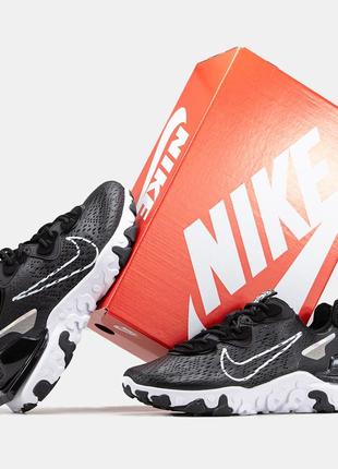 Чоловічі кросівки nike Atmosphere Air Jordan Super Fly 4 Wolf Grey black white / найк реакт віжен чорні з білим