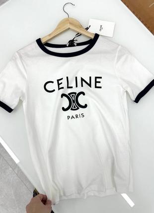 Футболка белая в стиле celine1 фото