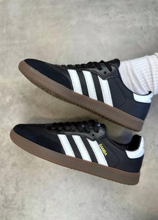 Adidas samba og black white gum8 фото