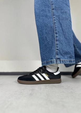 Adidas samba og black white gum4 фото