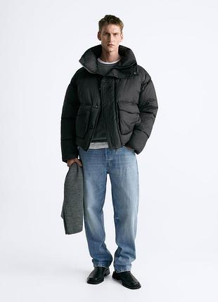 Дута куртка zara чорний 5071/689/818 — купити в Україні | SHAFA