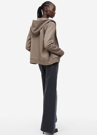 H&m фірмова тепла жіноча кофта худі за замку змійці нм на флісі бренд оригінал толстовка4 фото