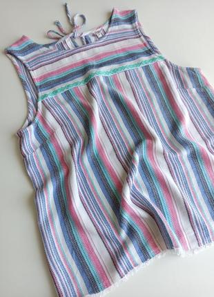 Красива стильна річна блуза в ніжну смужку 100% віскоза