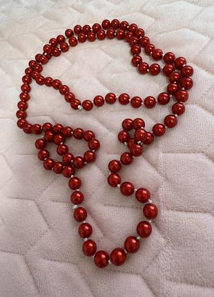 Бусы, ожерелье в украинском стиле, длинное ожерелье7 фото