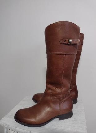 Чоботи коричневі шкіряні