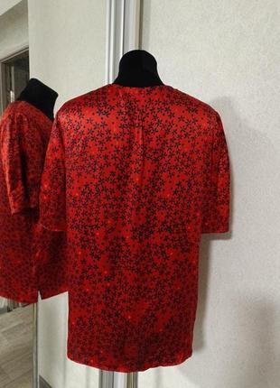 Шелковую блузу топ блузку из шелка jigsaw в горох и цветы4 фото