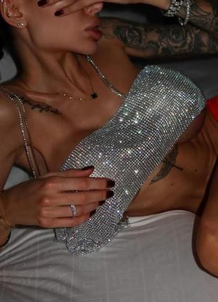 Топ кольчуга камни стразы